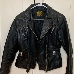 Genuine Leather motorcycle jacket - heavy lined